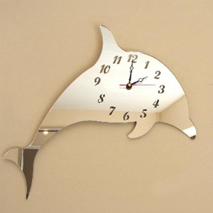 Dolphin Clock Mirror - 35cm